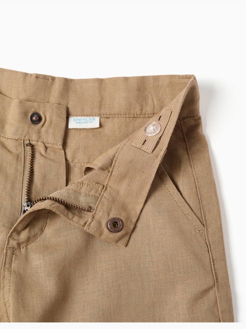 Bermudas chino largos en lino y algodón - Kiabi