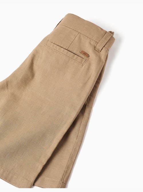 Bermudas chino largos en lino y algodón - Kiabi