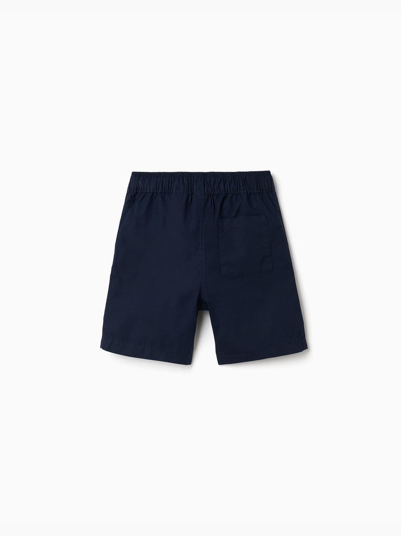Bermudas chino midi en popelina Azul oscuro - Kiabi