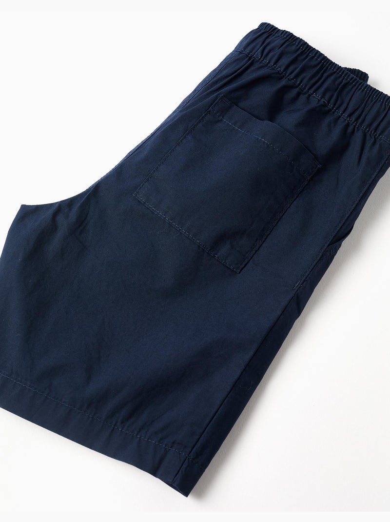Bermudas chino midi en popelina Azul oscuro - Kiabi
