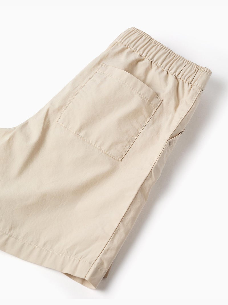 Bermudas chino midi en popelina Beige claro - Kiabi
