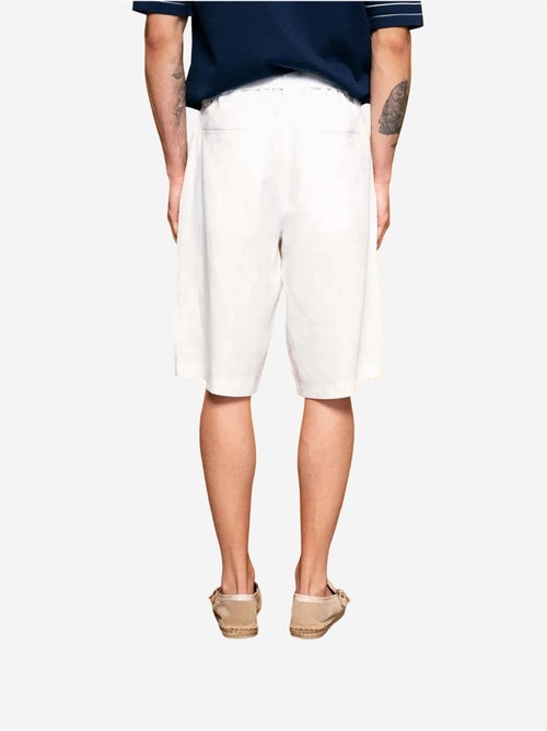 Bermudas chinos de mezcla de lino de tiro alto giesto - Kiabi Bermudas chinos de mezcla de lino de tiro alto giesto - Kiabi