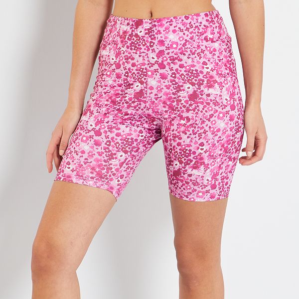 Bermudas ciclistas de talle alto Mujer talla 34 a 48 - ROSA - Kiabi - 10,00€