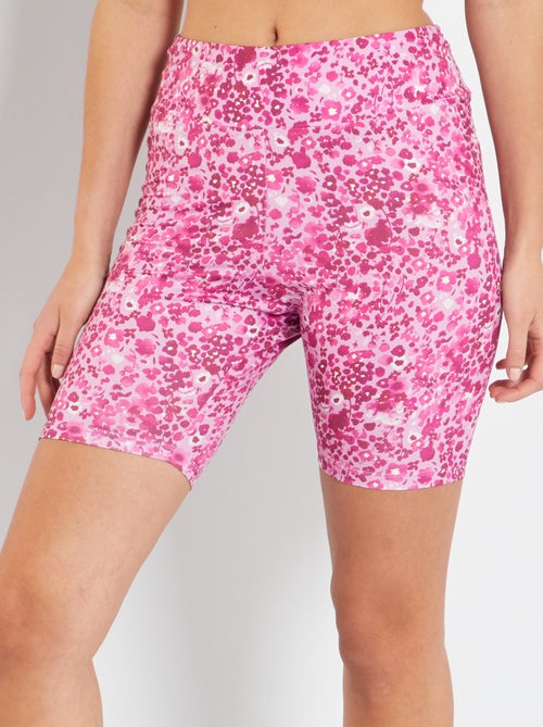 Bermudas ciclistas de talle alto - Kiabi