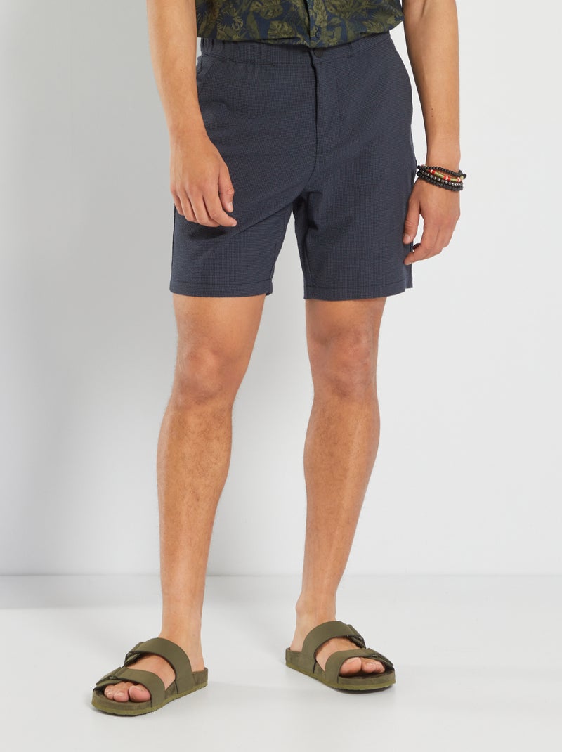 Bermudas con 5 bolsillos azul navy - Kiabi