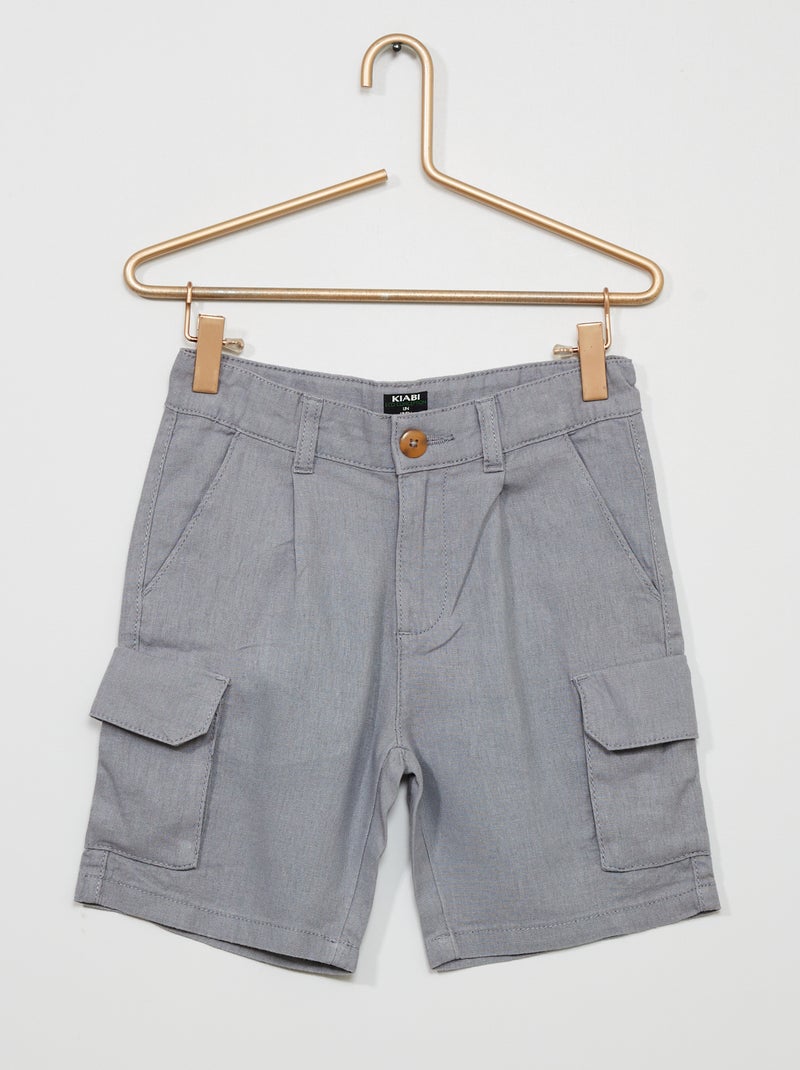 Bermudas con bolsillos cargo AZUL - Kiabi