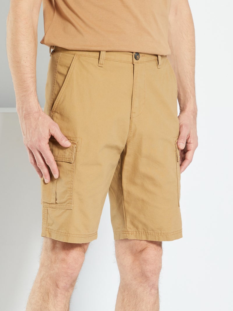 Bermudas con bolsillos cargo BEIGE - Kiabi