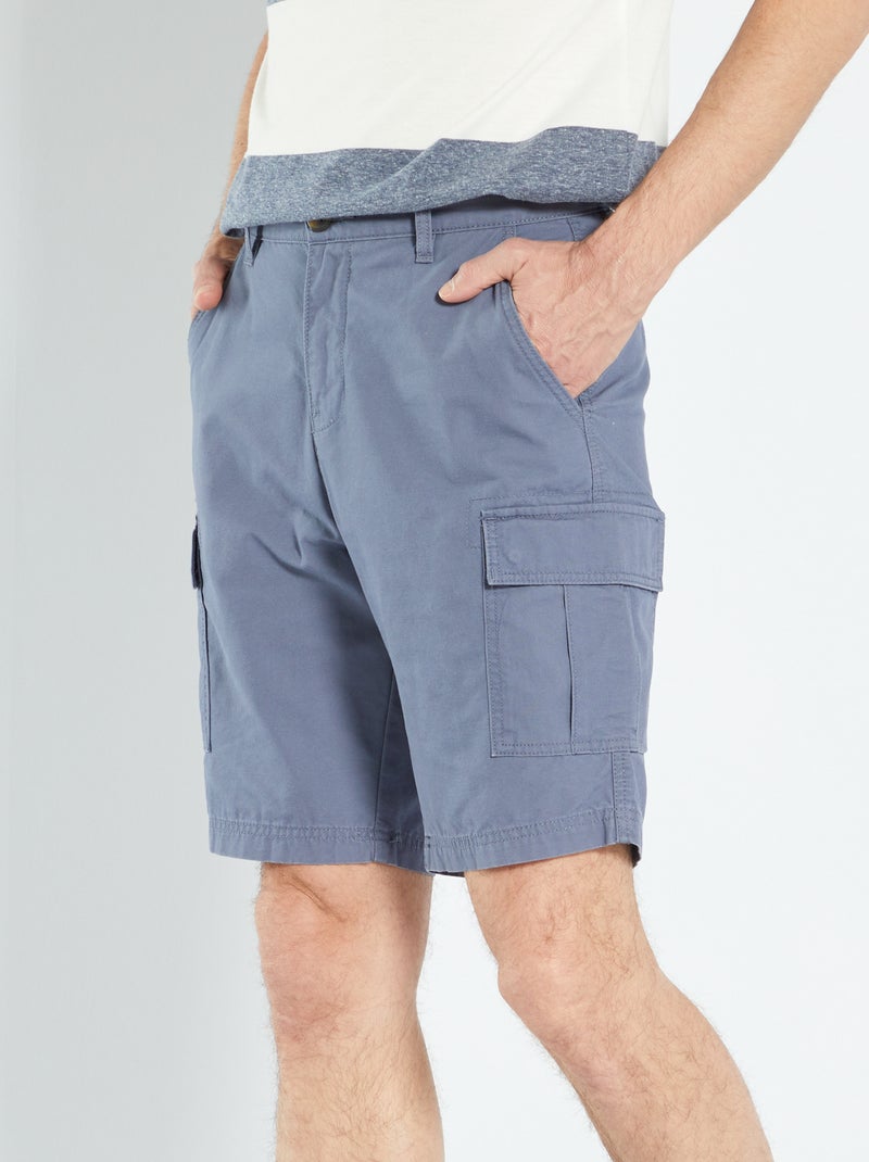 Bermudas con bolsillos cargo GRIS - Kiabi