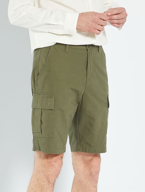 Bermudas con bolsillos cargo - KAKI - Kiabi - 15.00€