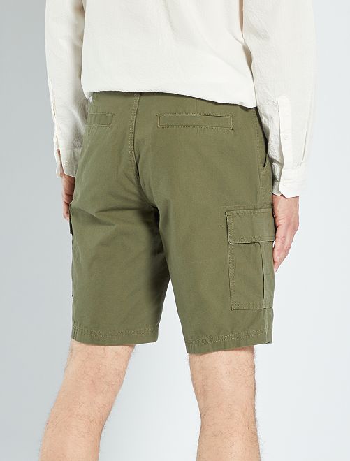 Bermudas con bolsillos cargo - KAKI - Kiabi - 15.00€