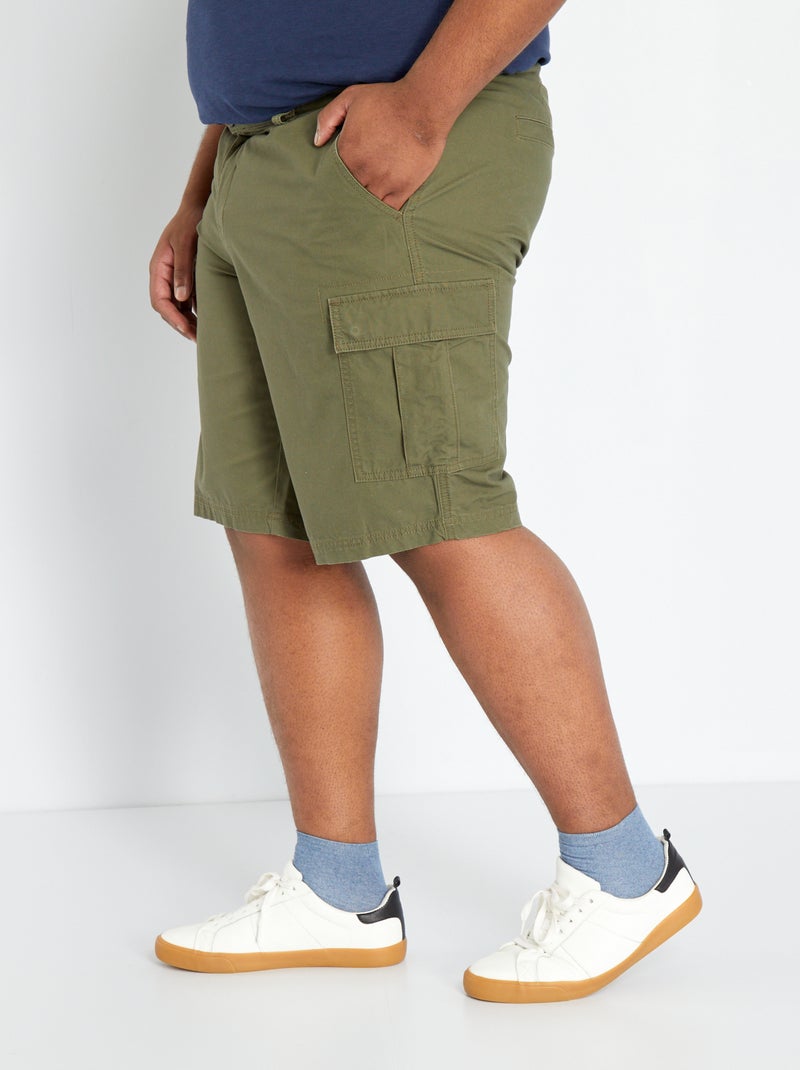 Bermudas con bolsillos cargo KAKI - Kiabi