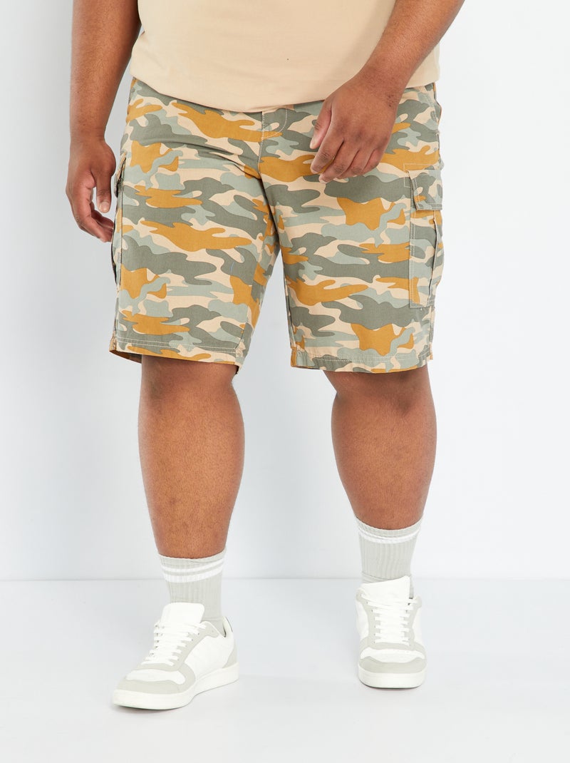 Bermudas con bolsillos cargo KAKI - Kiabi