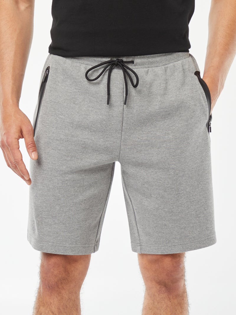 Bermudas con bolsillos con cremallera GRIS - Kiabi