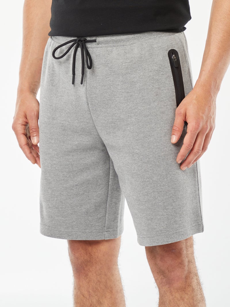 Bermudas con bolsillos con cremallera GRIS - Kiabi