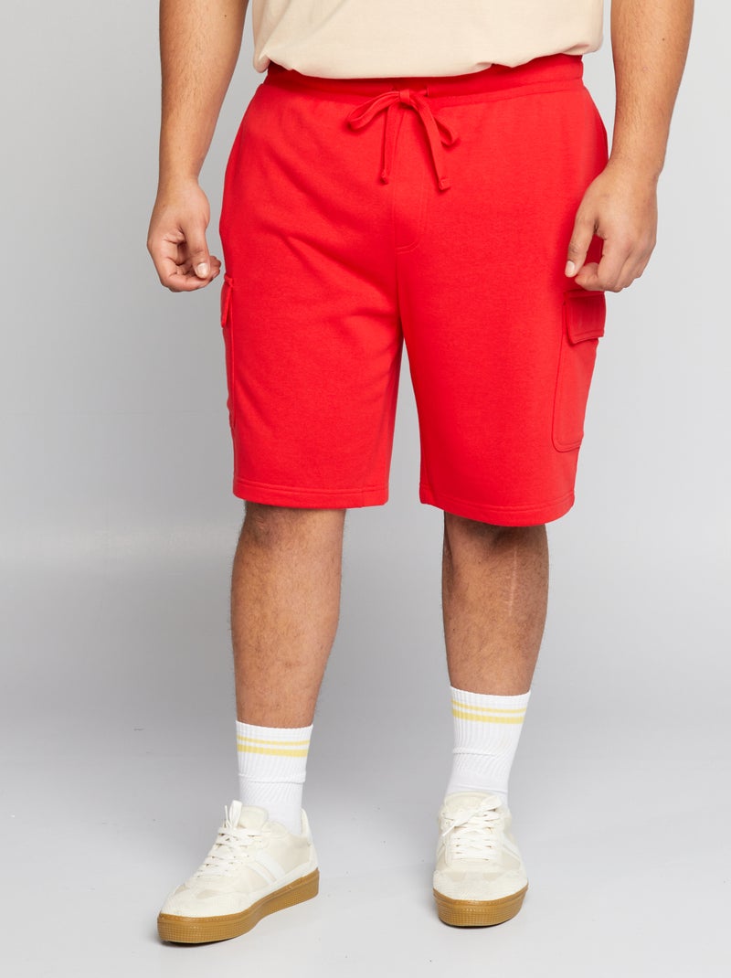 Bermudas con bolsillos con solapa rojo - Kiabi
