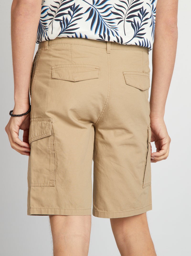 Bermudas con bolsillos en los laterales BEIGE - Kiabi