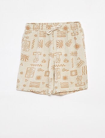 Bermudas con bolsillos y estampado