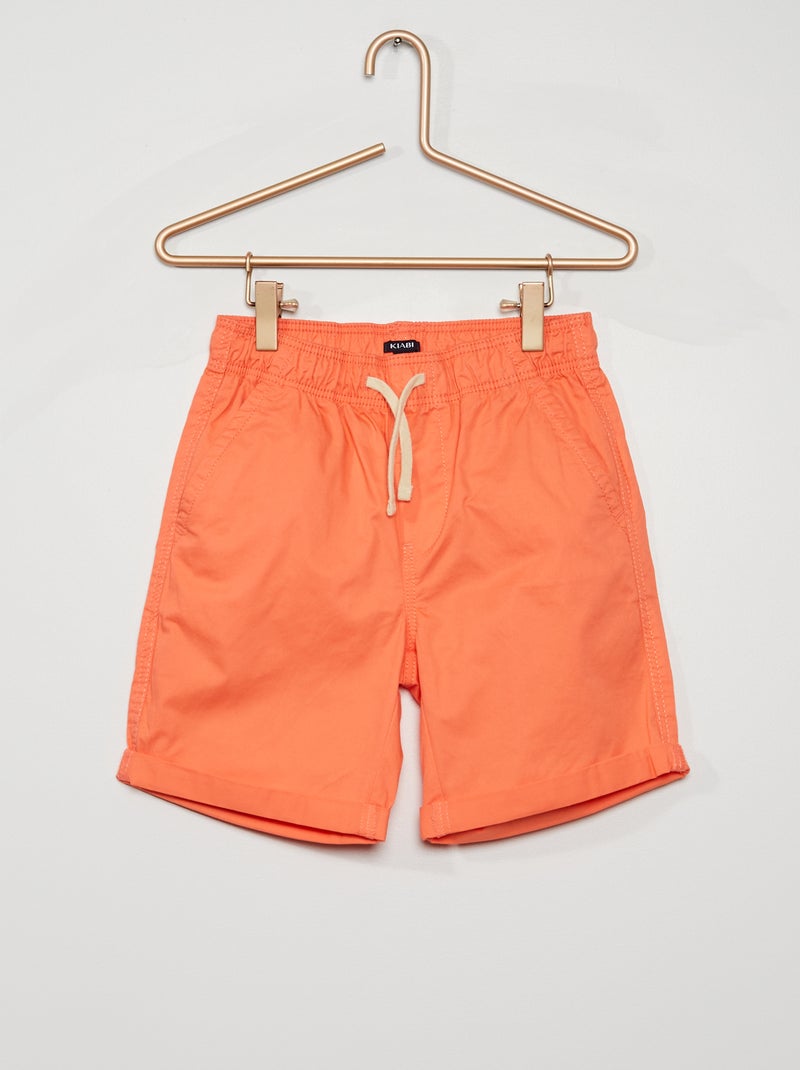 Bermudas con cordón en contraste NARANJA - Kiabi