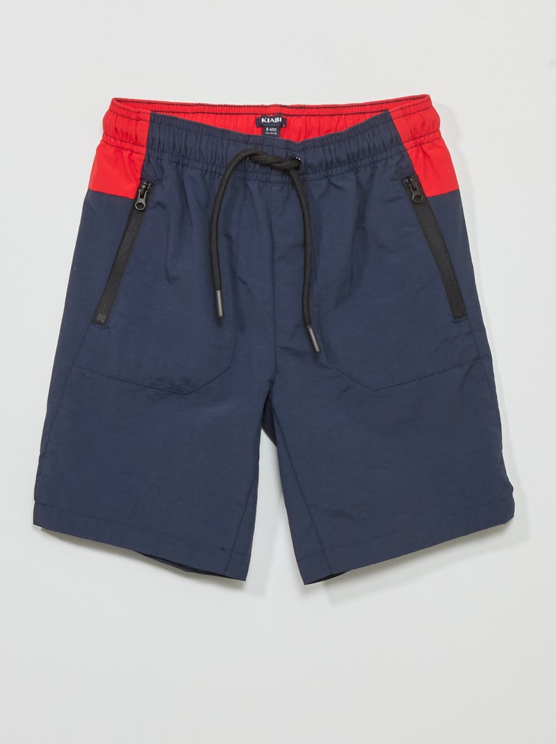 Bermudas con cremalleras NEGRO - Kiabi