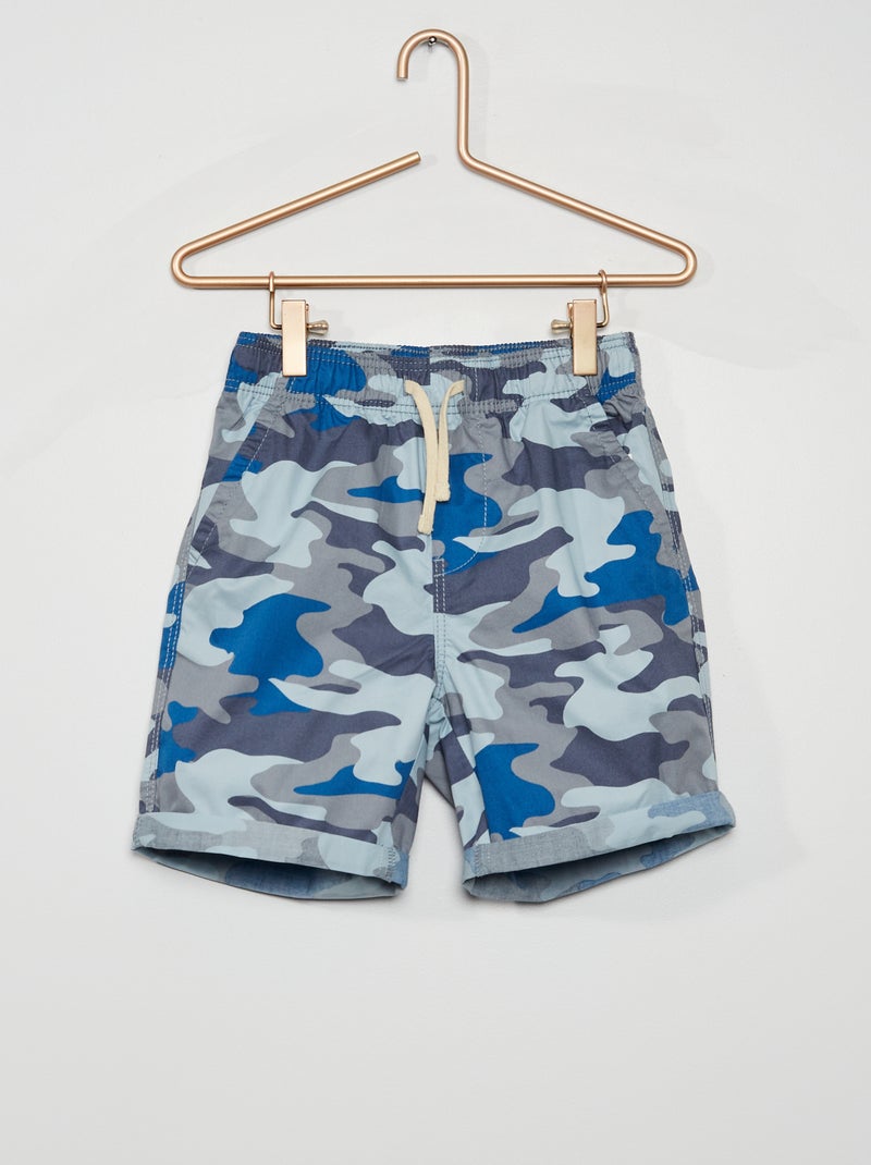 Bermudas con estampado de 'camuflaje' AZUL - Kiabi