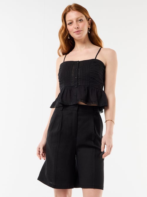 Bermudas con pinzas - Kiabi