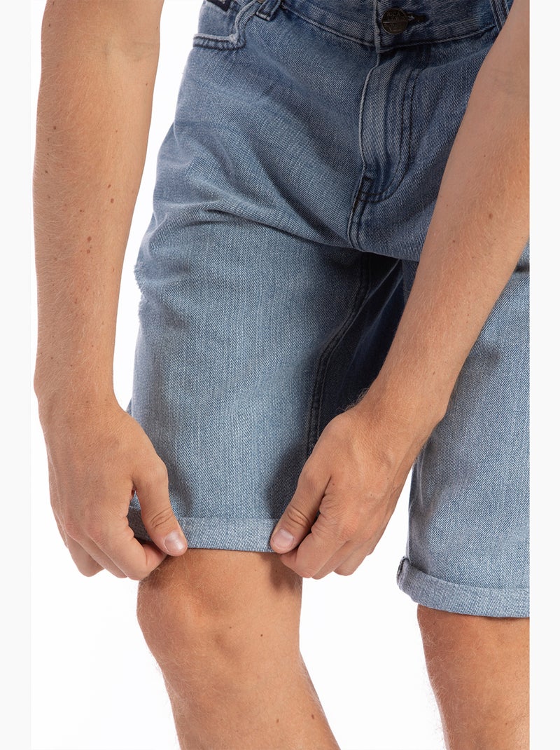 Bermudas de algodón de corte relajado LINUS Azul - Kiabi