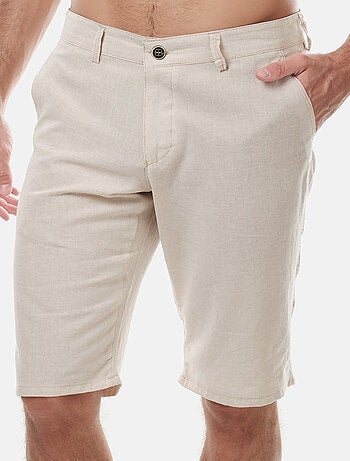 Bermudas de algodón y lino