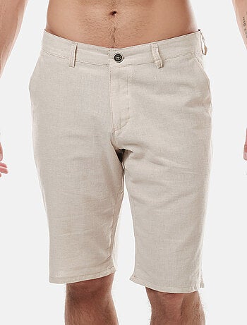Bermudas de algodón y lino