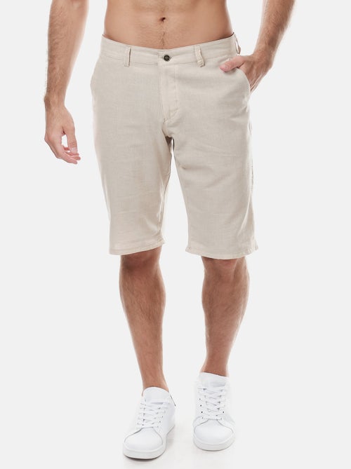 Bermudas de algodón y lino - Kiabi