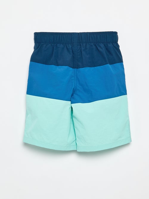 Bermudas de baño largas de rayas - Kiabi