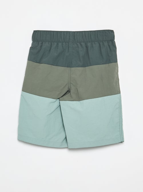 Bermudas de baño largas de rayas - Kiabi