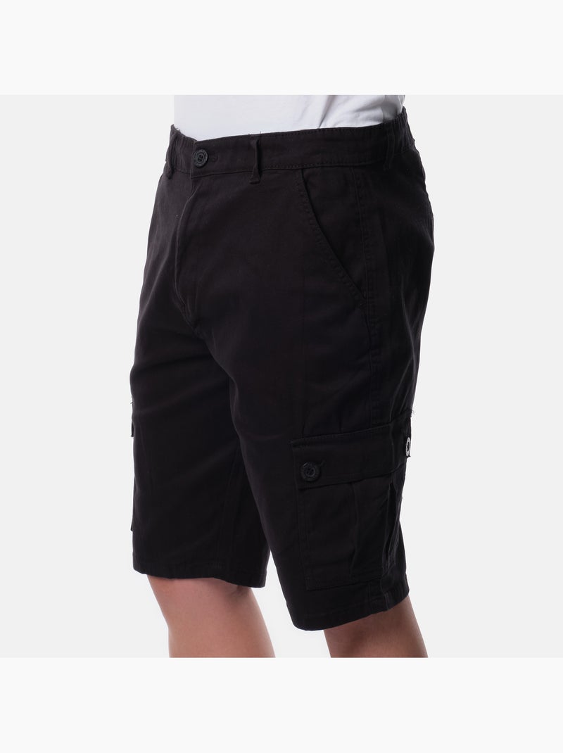Bermudas de carga Negro - Kiabi