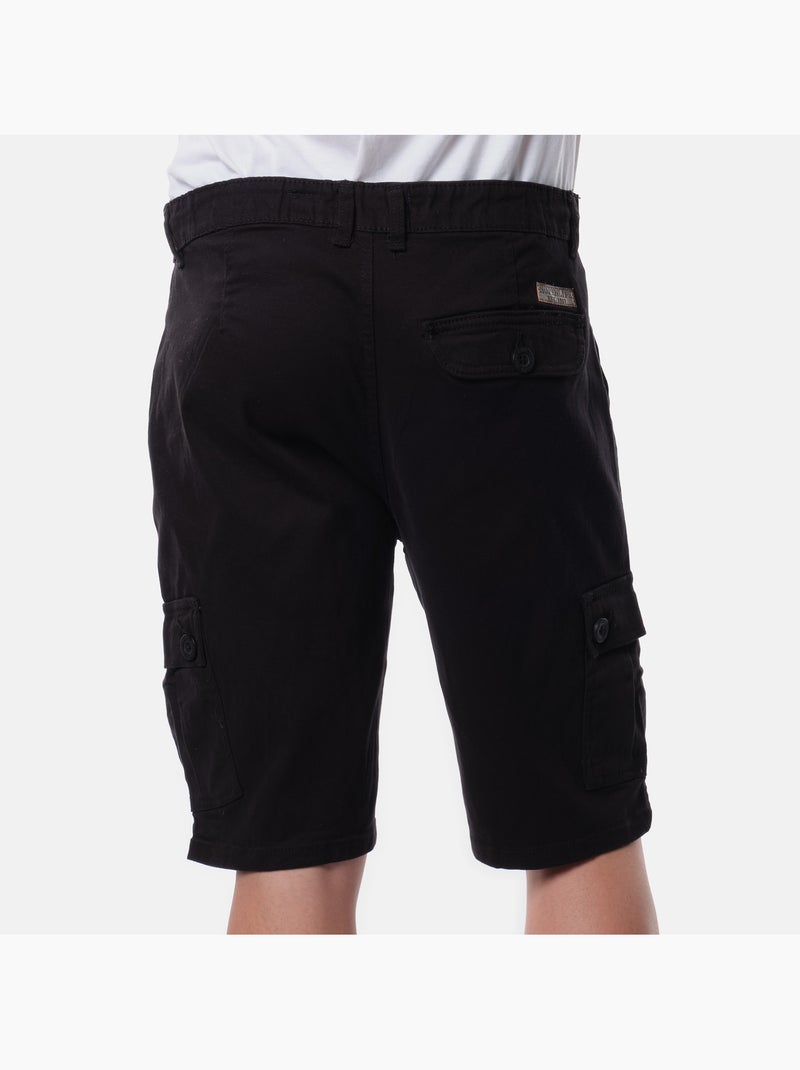 Bermudas de carga Negro - Kiabi