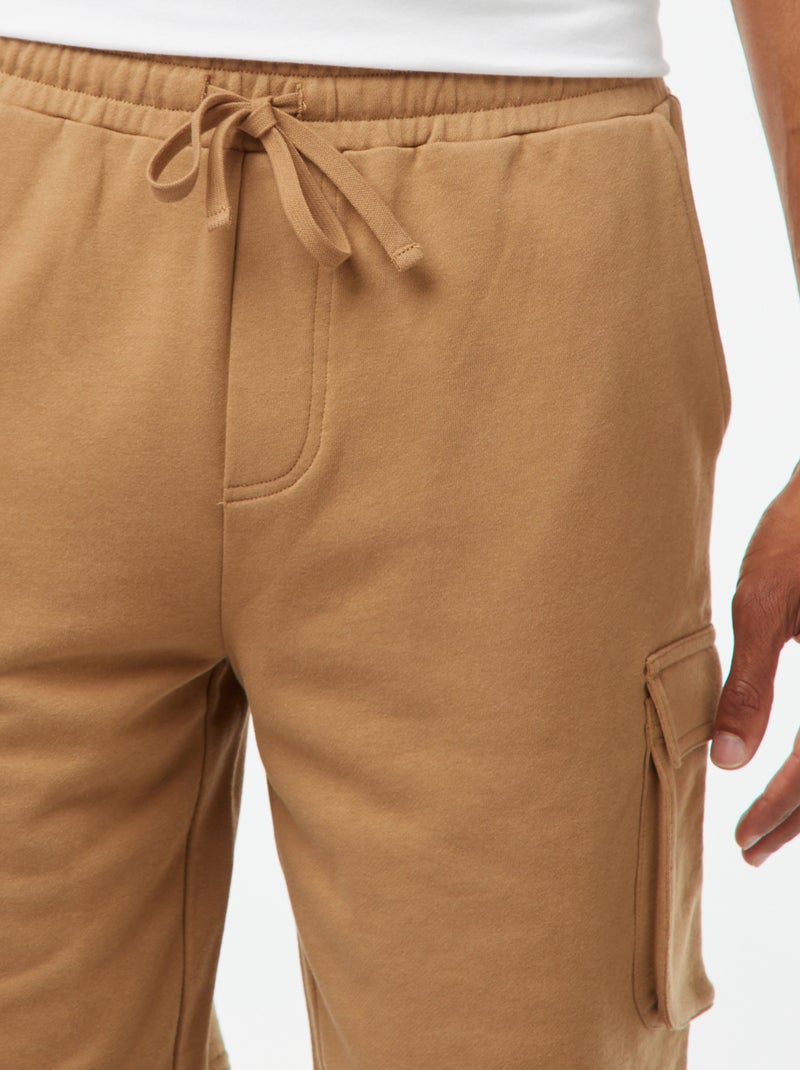 Bermudas de chándal ligeras multibolsillos Beige - Kiabi