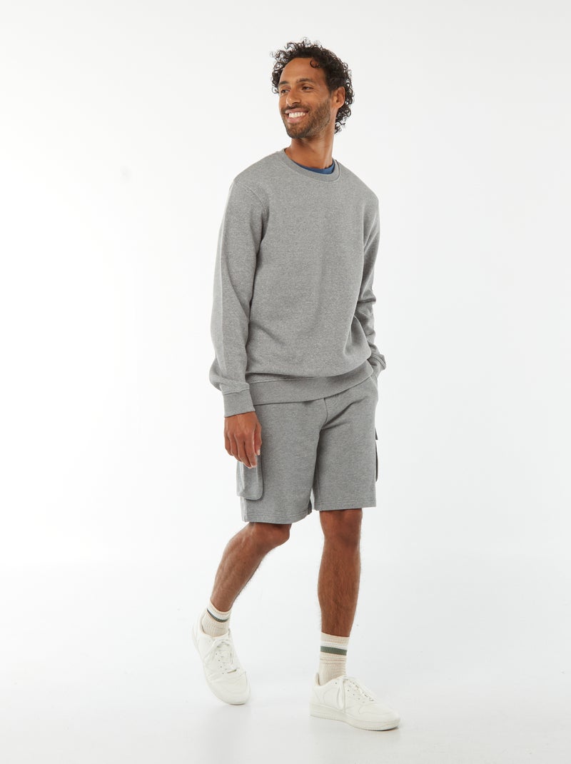 Bermudas de chándal ligeras multibolsillos Gris - Kiabi