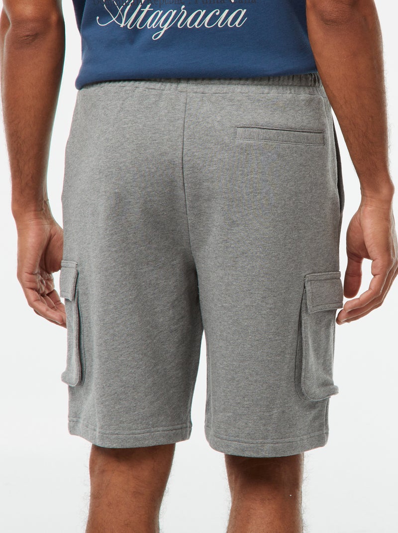 Bermudas de chándal ligeras multibolsillos Gris - Kiabi