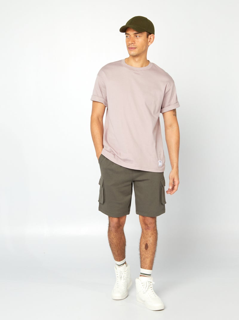 Bermudas de chándal ligeras multibolsillos KAKI - Kiabi