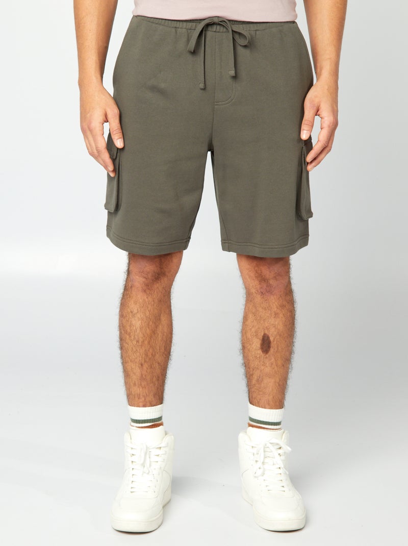 Bermudas de chándal ligeras multibolsillos KAKI - Kiabi