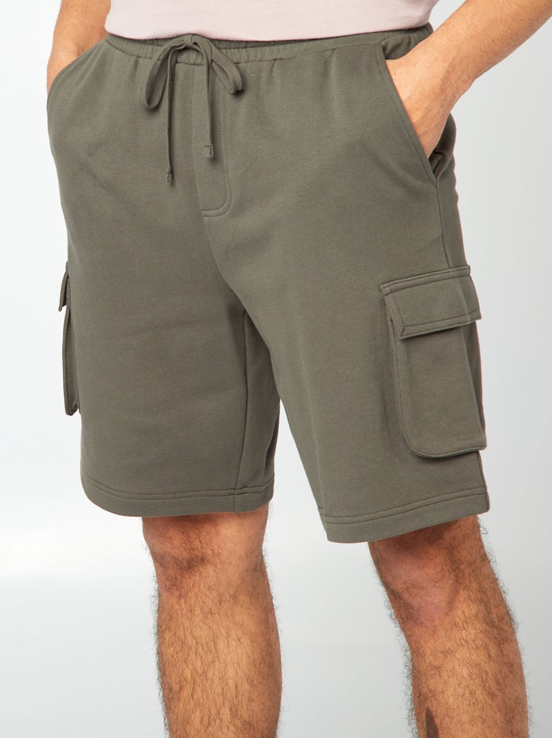 Bermudas de chándal ligeras multibolsillos KAKI - Kiabi