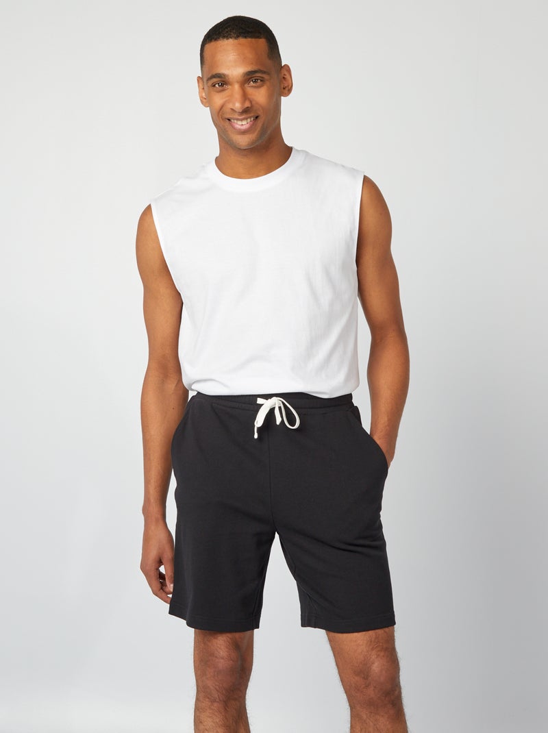 Bermudas de chándal ligeras negro - Kiabi