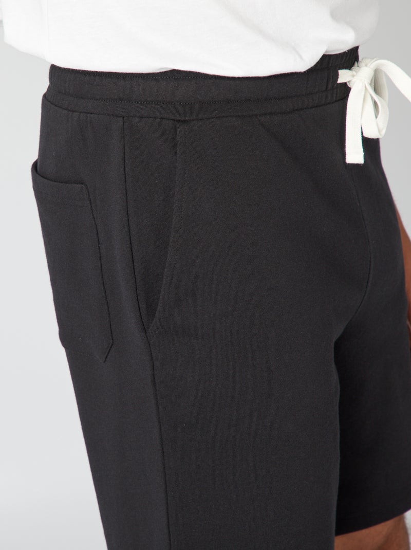 Bermudas de chándal ligeras negro - Kiabi