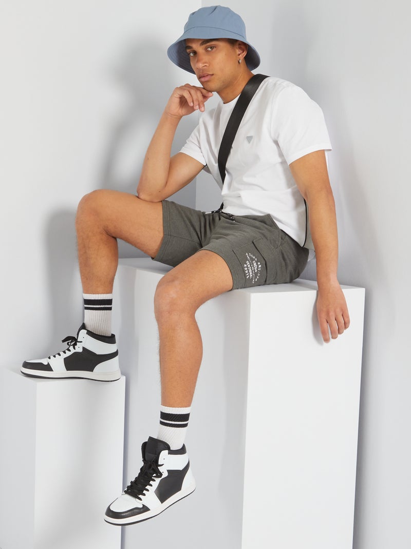 Bermudas de felpa antractita - Kiabi