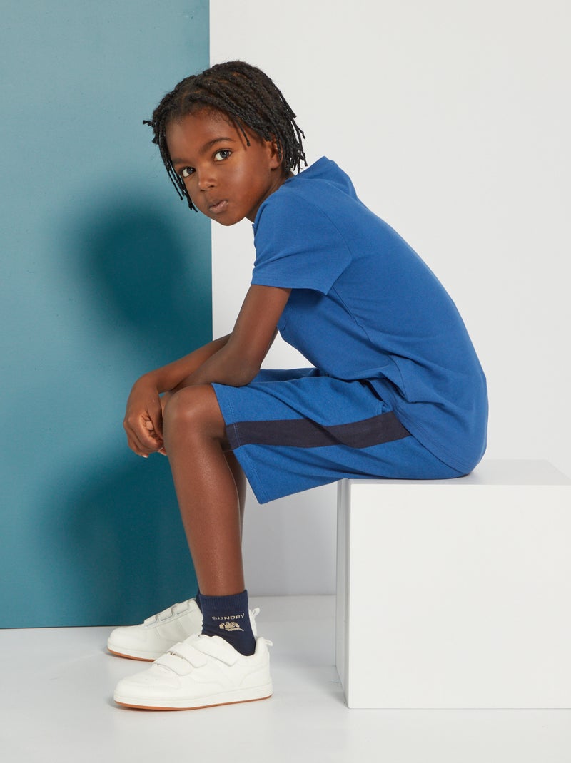 Bermudas de felpa AZUL - Kiabi