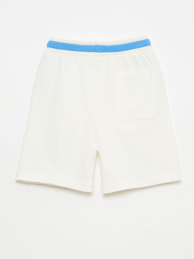 Bermudas de felpa Blanco - Kiabi