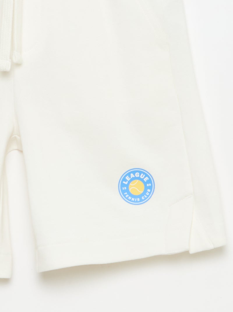 Bermudas de felpa Blanco - Kiabi