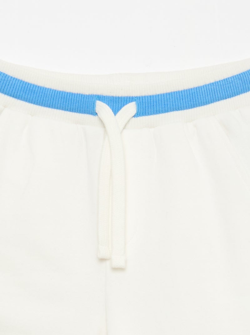 Bermudas de felpa Blanco - Kiabi