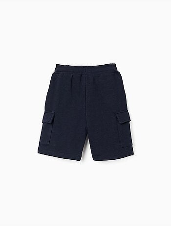 Bermudas de felpa con bolsillos cargo y cordón