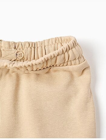 Bermudas de felpa con bolsillos cargo y cordón