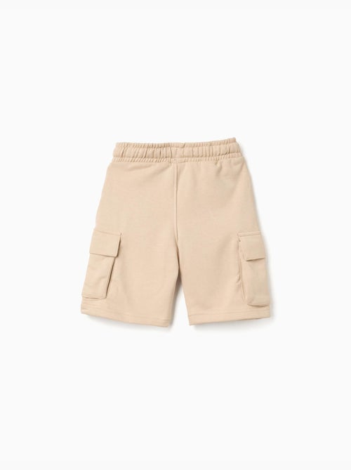 Bermudas de felpa con bolsillos cargo y cordón - Kiabi