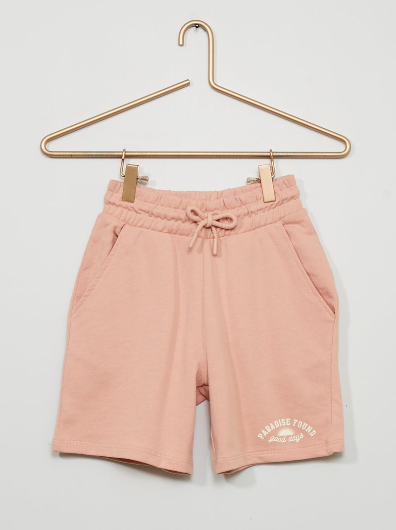 Bermudas de felpa con cintura elástica ROSA - Kiabi